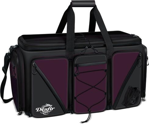 Handor Waterproof Fishing Tackle Bag, Large Saltwater Resistant Storage, 1000D PVC Material, Holds 3600 3700 Trays (Black and Red, Medium Bag) in Saudi Arabia