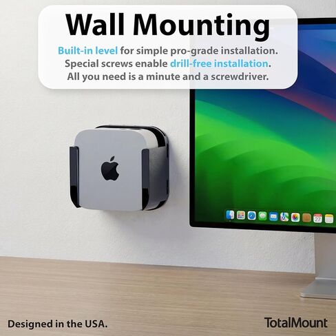 TotalMount for Mac mini (Mount to a Wall, Monitor, or Desk) – Includes Cooling Airflow Vents (Professional) in Saudi Arabia