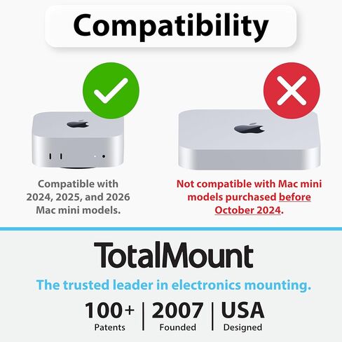 TotalMount for Mac mini (Mount to a Wall, Monitor, or Desk) – Includes Cooling Airflow Vents (Professional) in Saudi Arabia