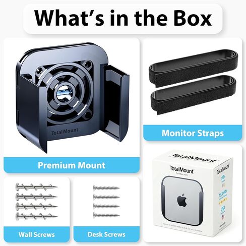 TotalMount for Mac mini (Mount to a Wall, Monitor, or Desk) – Includes Cooling Airflow Vents (Professional) in Saudi Arabia