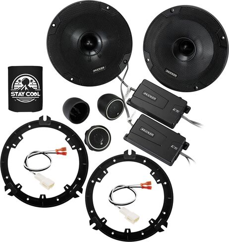 KICKER Speakers 6.5 inch for Subaru WRX/WRX STI 2016-2021 Upgrade Kit - Pair of CS Series with Adapters and Harness, Component 6 1/2 Car Audio Front Door Speaker CSS654, 46CSS654 in Saudi Arabia