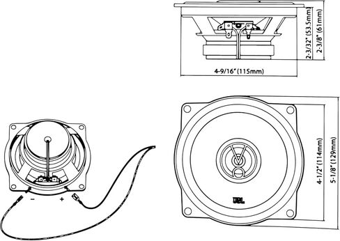 JBL Stage1 51F Harman Kardon مكبر صوت للسيارة ثنائي الاتجاه - 150 وات 30 وات RMS - طقم سماعات سيارة Hifi مكون من قطعتين صندوق 13 سم | 130 ملم | 5.25 بوصة in Kuwait
