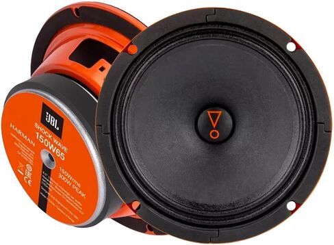 مكبرات صوت JBL 4X Shock Wave 150W65 مقاس 6.5 بوصة للسيارة متوسطة المدى - قوة 1,200 وات بحد أقصى (300 وات لكل واحدة) - أسود in Kuwait