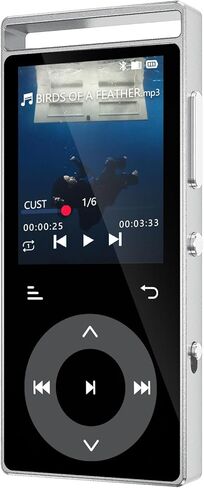مشغل MP3 90G مع بلوتوث 5.3، ومشغلات MP3، وأزرار لمس مدمجة، وكتاب إلكتروني، وشاشة ملونة، ومشغل موسيقى محمول بصوت HiFi للأطفال، يدعم ما يصل إلى 128 جيجابايت، وشملت سماعات الأذن (أسود) in Kuwait