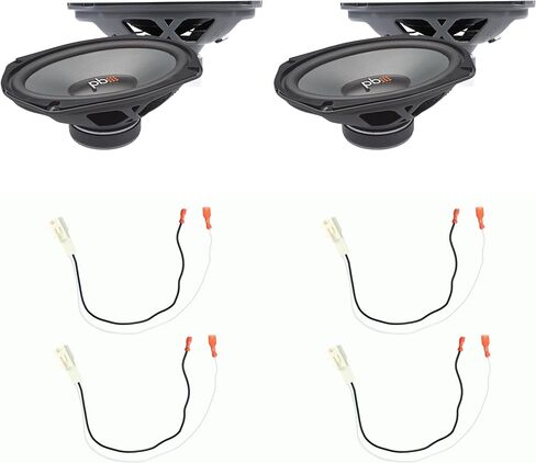 PowerBass OE-690D - 6"x9" 3-Way Speakers 100W rms / 300W max (Dual 4 Ohm VC) & 72-8104 Toyota 1987-Up Speaker Harness in Saudi Arabia