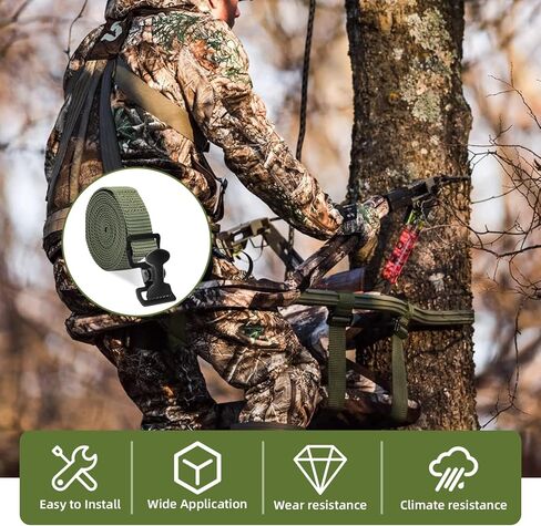 Tree Stand Utility Straps for Summit Viper Climber, Summit Climbing Stand Accessories, Hunting Tree Strap with Buckle, Stabilizer & Backpack Straps for Deer Hunting Safety - 2 PCS in Saudi Arabia