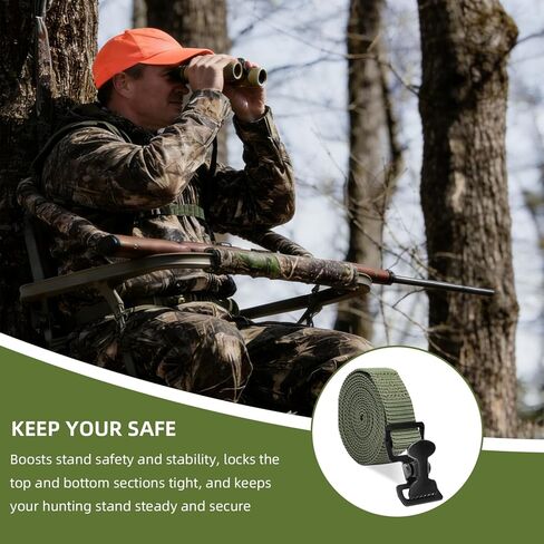 Tree Stand Utility Straps for Summit Viper Climber, Summit Climbing Stand Accessories, Hunting Tree Strap with Buckle, Stabilizer & Backpack Straps for Deer Hunting Safety - 2 PCS in Saudi Arabia
