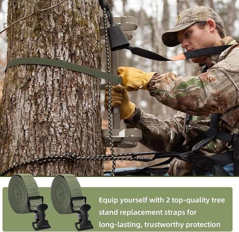 Tree Stand Utility Straps for Summit Viper Climber, Summit Climbing Stand Accessories, Hunting Tree Strap with Buckle, Stabilizer & Backpack Straps for Deer Hunting Safety - 2 PCS in Saudi Arabia