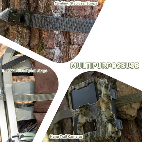 Tree Stand Utility Straps for Summit Viper Climber, Summit Climbing Stand Accessories, Hunting Tree Strap with Buckle, Stabilizer & Backpack Straps for Deer Hunting Safety - 2 PCS in Saudi Arabia