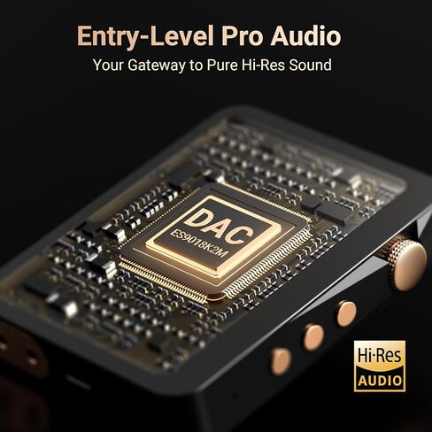 مشغل موسيقى MECHEN M33 HiFi MP3: مشغل موسيقى بلوتوث 5.3 محمول بسعة 128 جيجابايت مع شاشة 2.8 بوصة، دعم صوت DSD/بدون فقدان، قابل للتوسيع حتى 1 تيرابايت - مشغل صوت رقمي عالي الدقة in Kuwait