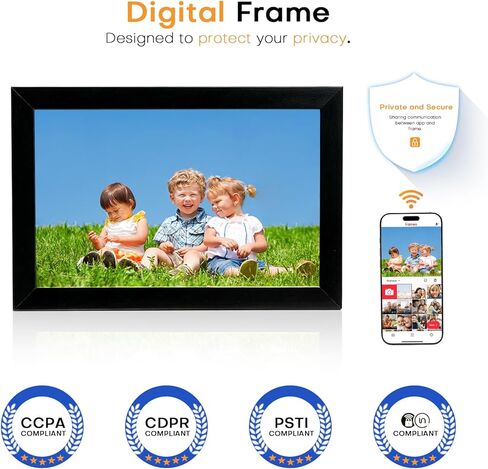 LeaMea Digital Picture Frame 1280x800 HD IPS Touch Screen 32GB Frameo 10.1 Inch Smart WiFi Digital Photo Frame Auto-Rotate Wall Mount Gifts for Christmas Valentine Mother Day in Saudi Arabia