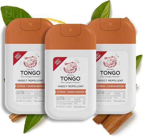 Grand Tongo DEET-Free Insect Repellent Spray, 12 Hour Mosquito Protection, Picaridin Pocket Pump Spray, 1 oz Travel Size, Variety Pack, 3 Pack in Saudi Arabia