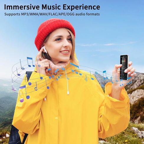 96GB MP3 Players, Music Player with Bluetooth 5.2, Volorful HiFi MP3 Digital Audio Players with HD Speaker, Mini Portable MP3 Player for Kids, Hiking, Traveling, Sports, FM Radio, Recorder (96GB) in Saudi Arabia