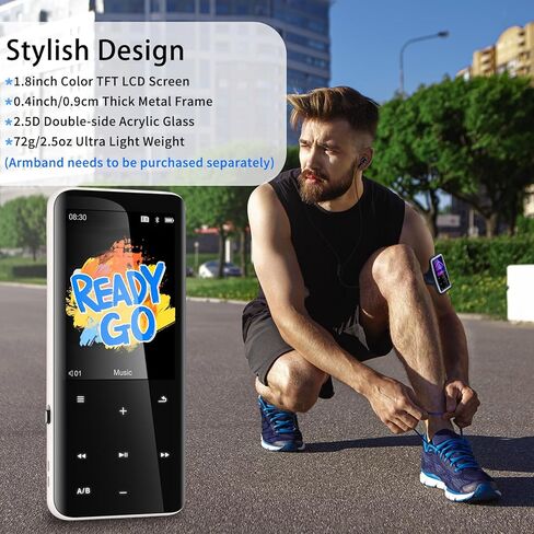96GB MP3 Players, Music Player with Bluetooth 5.2, Volorful HiFi MP3 Digital Audio Players with HD Speaker, Mini Portable MP3 Player for Kids, Hiking, Traveling, Sports, FM Radio, Recorder (96GB) in Saudi Arabia