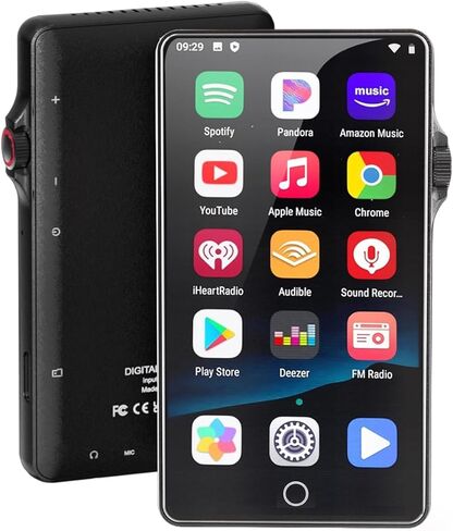 مشغل MP3 سعة 80 جيجابايت مع بلوتوث وواي فاي، مشغل MP3 مع سبوتيفي، باندورا، موسيقى أمازون 4 بوصة شاشة تعمل باللمس مشغل موسيقى أندرويد مع ليبي، راديو FM مشغل MP3 بلوتوث مع صوت هاي فاي للعدائين الرياضيين in Kuwait