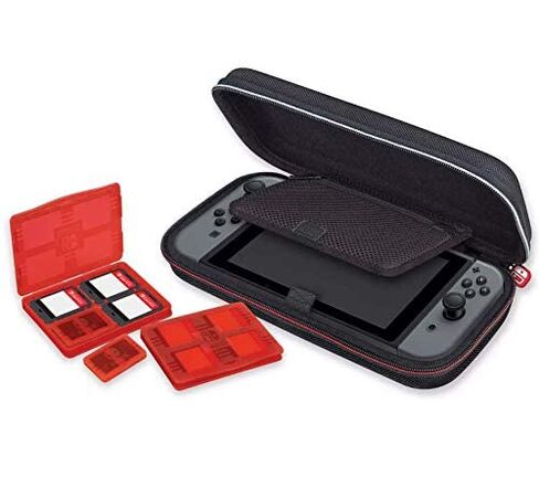 Nintendo Switch Bundle w/Mario Party, Carrying Case & SD Card: Nintendo Switch 32GB Console with Neon Red and Blue Joy-Con, Mario Party, Carrying Case & TWE 128 GB Micro SD Card (Renewed) in Saudi Arabia