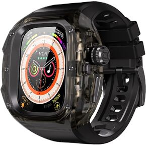 Rugged Case with Band Compatible with Apple Watch Ultra 3/2/1 49mm, [ECG Function Supported] Metal Bumper Protective Cover with One-Click Pop-Up Design,Sport Strap for Men in Saudi Arabia