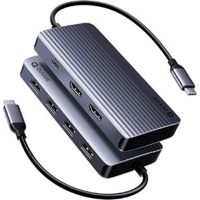 QUUGE Docking Station Dual Monitor 2 HDMI, 7 in 1 USB C Hub with Dual HDMI 4K, PD Charging, 5Gbps USB 3.0, 3 USB2.0, USB C Docking Station for Dell XPS/HP/Lenovo/Surface/Yoga etc in Kuwait