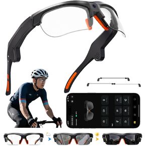 AI Smart Glasses - 2026 Upgrade with 20MP Camera, AI Voice Assistant, AI Translation; EIS Anti-Bluetooth Audio Sunglasses, Camera Glasses for Cycling and Activities Men and Women,Photochromic Lens in Saudi Arabia