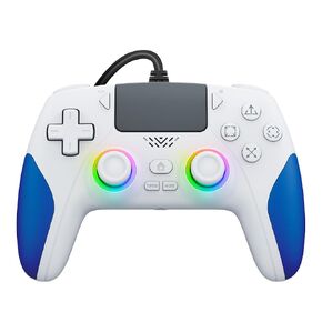 وحدة تحكم سلكية IWGAME لجهاز PS-5/PC، وحدة تحكم الألعاب مع اهتزاز مزدوج، قابلة للبرمجة/إعادة رسم خريطة/Turbo/RGB Light، مقبس سماعة رأس 3.5 مم in Kuwait