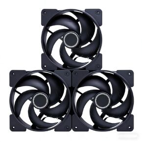 PC 120mm Case Fan 3-Pack, 2000RPM/58CFM Airflow 4-pin PWM, Low Noise Cooling Fans, Hydraulic HDB Bearing, ABITSY SF120 (Black) in Saudi Arabia