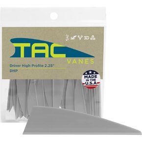 TAC Vanes Driver High Profile 2.25" Arrow Vanes, Gray 36 Pack, Archery Fletching Vanes for Arrows, Durable Bonding Design, Built for Stable Flight in Hunting & Target Shooting in Saudi Arabia