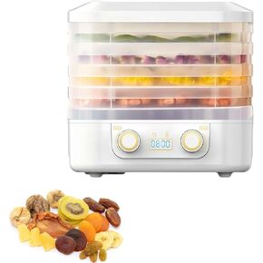 Food Dehydrator Machine,Small Food Dehydrator Dryer,5 Stackable Trays Freeze Dryer, Digital Timer & Adjustable Temperature Control Dehydrator for Jerky,Herb Drying Rack for Fruits,Meat,Snacks in Saudi Arabia