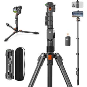 75" Camera Tripod,Aluminum Tripod for Camera Phone/Monopod with Remote | Cell Phone Tripod for iphone with Ball Head,Camera Stand for Canon/Sony/DSLR/Digital Camera Accessory Kits,Max Load 17.64lb in Saudi Arabia
