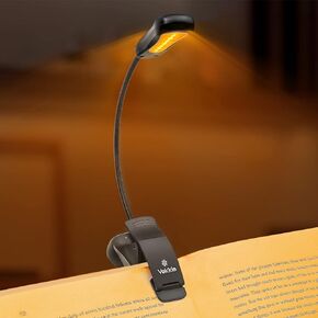 Vekkia Amber القابلة لإعادة الشحن 7 - مصباح LED للعناية بالعين مع ضوء أزرق - حجب الضوء، 3 مستويات، 1600 كلفن للعين - استخدام لطيف. يقدم ما يصل إلى 70 ساعة من القراءة in Kuwait