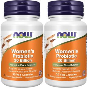 NOW Supplements, Women's Probiotic, 20 Billion, Specially Formulated using Three Clinically Tested Probiotic Strains, 50 Veg Capsules in Saudi Arabia