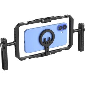 UTEBIT Universal Quick Release Phone Cage, Smartphone Video Rig Kit with Handles, Aluminum Handheld Filmmaking Vlogging Case Stabilizer for Videomaker, for iPhone 17/16/15, for Android Phones, Samsung in Kuwait