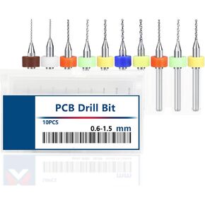 10Pcs Micro Diamond Tip Twist Drill Bits Set, Heavy Duty Diamond Drill for Glass Ceramic Tile Jewelry Drilling(0.6-1.5 Set,2box(20pcs)) in Saudi Arabia