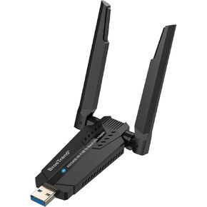 BrosTrend AXE5400 Tri-Band Linux WiFi Adapter for PC, Raspberry Pi, Odroid | USB WiFi 6E Adapter Linux for Ubuntu, Mint, Debian, Mate, Zorin PureOS Windows 11/10, 6GHz + 5GHz + 2.4GHz, Ultra-Low Latency in Saudi Arabia