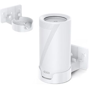 حامل حائط W&J 1983 لجهاز TP-Link Deco BE75/BE85/BE95/BE10000/BE17000/BE22000/BE33000 Mesh WiFi 7، حامل دعامة ABS مطور مع تخزين الكابل ومحول الطاقة، سهل التركيب (أبيض-3) in Kuwait