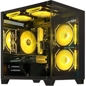 كمبيوتر مكتبي للألعاب AEXPXO مُصمم مسبقًا، AMD Ryzen 7 5700X، RTX 5060 8GB GDDR7، 16GB DDR4 3200MHz، 1TB NVMe SSD، ARGB Cooler، WiFi، 550W Bronze PSU، كمبيوتر ألعاب لبث الألعاب وإنشاء المحتوى in Kuwait