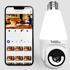 3MP Security Light Bulb Camera - 5G&2.4GHz 2K HD Outdoor Light Socket Camera with LED Bulb, 355° Lightbulb Camera with Motion Detection, Siren Alarm, Two-Way Talk, Night Vision(E26 Base) in Saudi Arabia