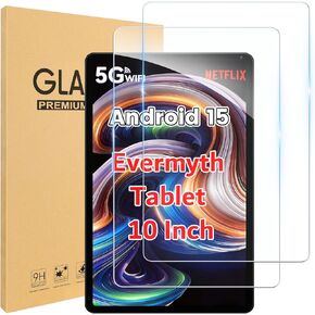 قطعتان من واقي الشاشة لجهاز Evermyth Tablet 10 بوصة KB1001/KB1004/KB1001L/KB1004L، زجاج مقسى بصلابة 9H، مقاوم للخدش، واقي شاشة عالي الدقة، متوافق مع جهاز Evermyth Tablet 10 بوصة in Kuwait