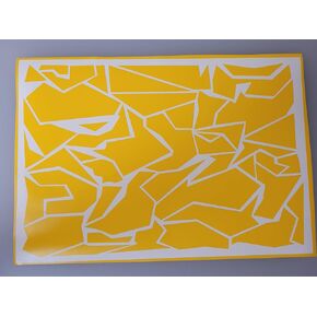 Splinter Camo Stencil، فينيل عالي الحرارة، نمط تمويه DIY للسيراكوت، طلاء الرش، 7.5 × 11.1 بوصة in Kuwait