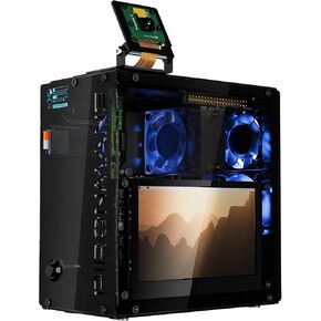 Pironman 5 Pro Max Mini PC Case with 4.3" Touch Screen for Raspberry Pi 5, OpenClaw AI Agent, Dual NVMe RAID 0/1 NAS, Camera, Mic, Audio, M.2 Hailo8, LLMs ChatGPT/Gemini (RPI5 Not Included) in Saudi Arabia