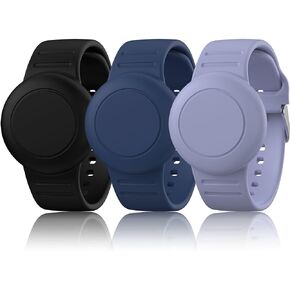 3 Pack AirTag Bracelet for Kids, Soft Silicone Air Tag Wristband for Apple Air Tag (2nd Gen & 1st), Adjustable Anti Lost Wristband for Toddler Child Elder in Saudi Arabia