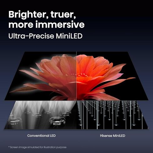 تلفزيون Hisense 65 بوصة U7 Mini-LED ULED 4K UHD أفضل تلفزيون ذكي للألعاب HDR Smart Fire (65U7SF، 2026 جديد) - Hi-QLED، 165 هرتز أصلي، VRR 330، Dolby Vision IQ · Atmos، IMAX Enhanced، مضاد للانعكاس، 2.1.2 قناة، Alexa+ in Kuwait