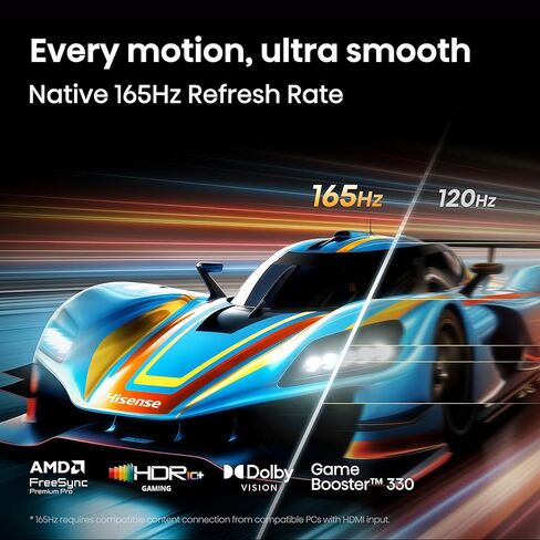 تلفزيون Hisense 65 بوصة U7 Mini-LED ULED 4K UHD أفضل تلفزيون ذكي للألعاب HDR Smart Fire (65U7SF، 2026 جديد) - Hi-QLED، 165 هرتز أصلي، VRR 330، Dolby Vision IQ · Atmos، IMAX Enhanced، مضاد للانعكاس، 2.1.2 قناة، Alexa+ in Kuwait