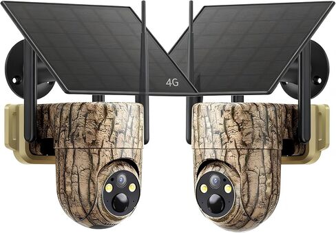 كاميرا Oculview 4G LTE الخلوية مع بطاقة SIM مثبتة مسبقًا، بث مباشر 2K، مقلاة/إمالة 360 درجة، رؤية ليلية منخفضة التوهج، الوصول عن بعد، تعمل بالطاقة الشمسية، كاميرا ألعاب نشطة بالحركة لمنطقة خارج الشبكة in Kuwait