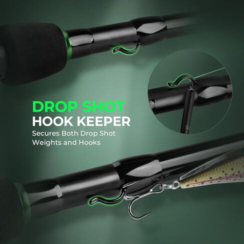 KastKing Zephyr Dual Tip Fishing Rod, Lightweight KastFlex IM6 Graphite Spinning & Casting Rod with Zirconium Oxide Ring Guides, Hook Keeper, EVA Grip, PTS Power Transition System in Saudi Arabia