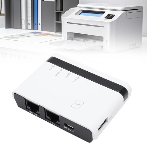 خادم الطباعة اللاسلكي Diyeeni، شارك الطابعة مع أجهزة كمبيوتر متعددة مع منفذ USB2.0 واسع التوافق، تحويل الطابعة إلى أجهزة لاسلكية تدعم شبكة اتصال WiFi Ethernet (قابس الولايات المتحدة) in Saudi Arabia