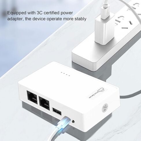 Zopsc USB Printer WiFi Print Server Compatible with Turn USB Printers Into Wireless Printers for Home Network, ABSPower Supply: 1A< in Saudi Arabia