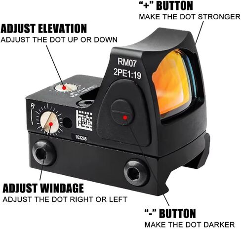 CNC-Machined Fiber Optic Set Front & Rear Handgun Sights for Glock Pistols Standard Models Tactical 20mm -Mini Red Dot Sight in Saudi Arabia