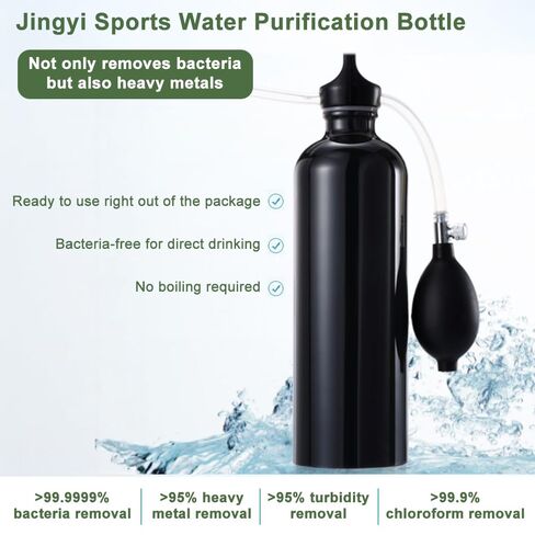 0.01 Micron Ultra-Filtration Water Bottle, Portable Purifier for Outdoor Adventure, Camping, Hiking, Survival Kits in Saudi Arabia