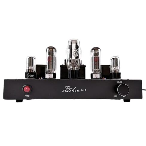 Oldchen EL34 Single-Ended Class A Tube Amplifier, Hand-Wired Point-to-Point HiFi Integrated Amplifier for Home Audio, Home Theatre Vacuum Tube Power Amplifier 10W, Black in Saudi Arabia