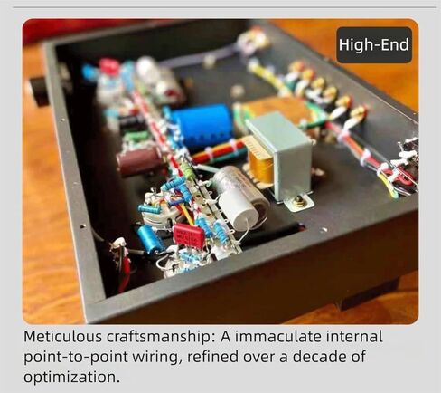 Oldchen EL34 Single-Ended Class A Tube Amplifier, Hand-Wired Point-to-Point HiFi Integrated Amplifier for Home Audio, Home Theatre Vacuum Tube Power Amplifier 10W, Black in Saudi Arabia
